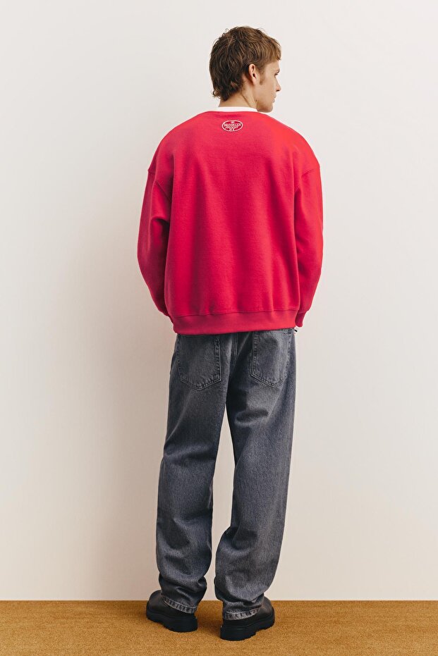 Kırmızı Brooklyn sweatshirt - 4