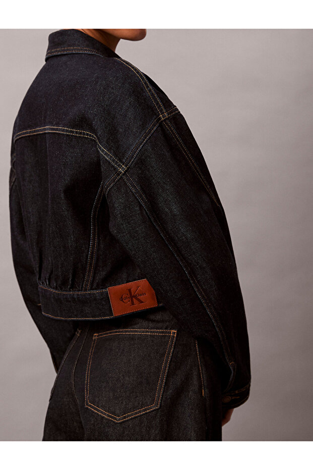 Cropped Denim Jacket - 5