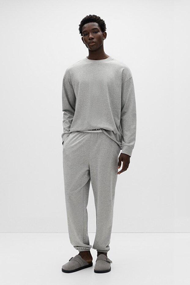 Logolu elastik belli pijama - 1