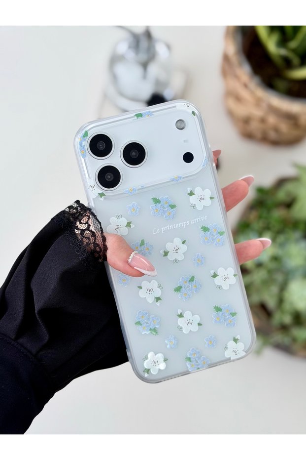 iPhone 17 Promax Compatible Anti-Shock Matte Transparent Printed Silicone Case