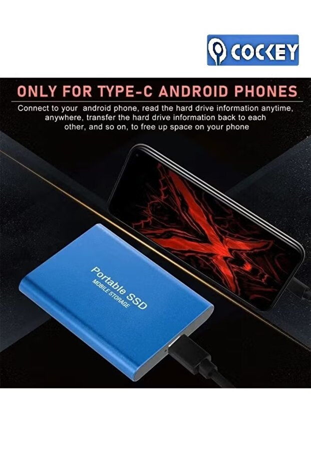 2TB Portable External Solid State Drive, High-Speed ​​Data Transfer, Computer Backup Hard Drive - 5