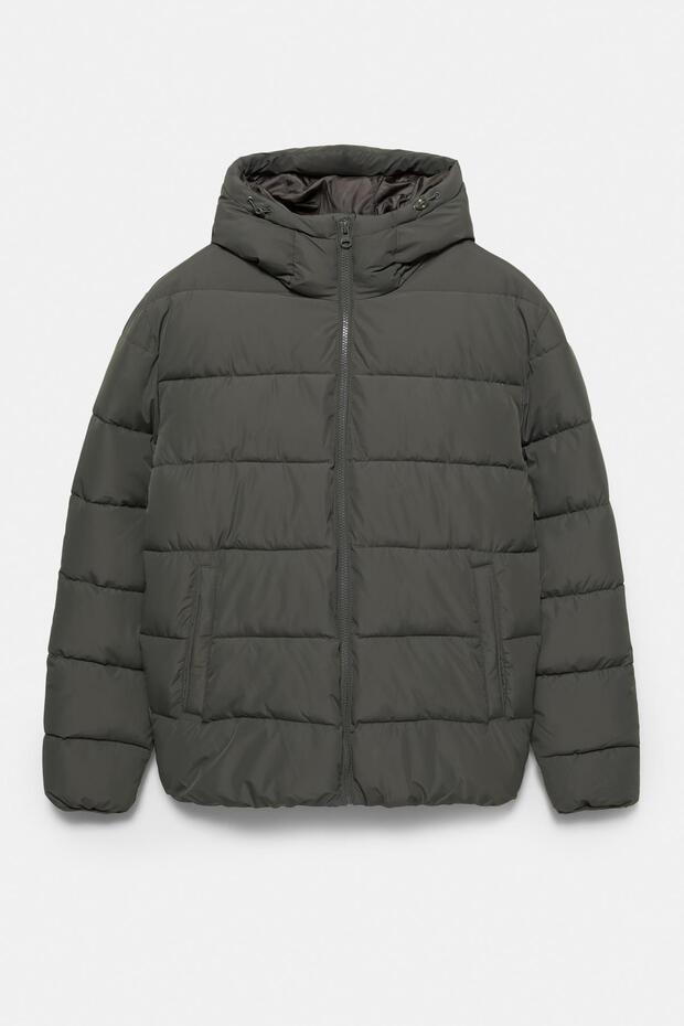 Kapüşonlu hafif şişme ceket - 7