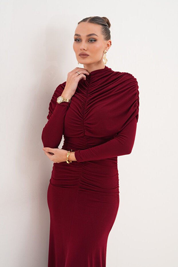 فستان ساندي برباط مع كاب - 5