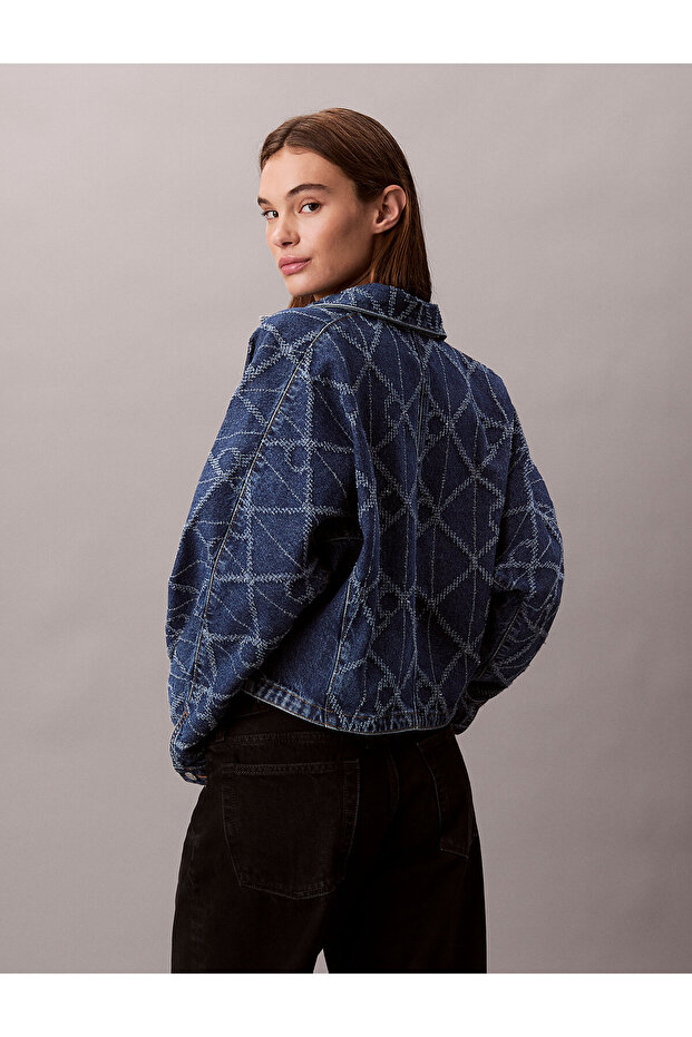 All-Over Logo Denim Jacket - 6