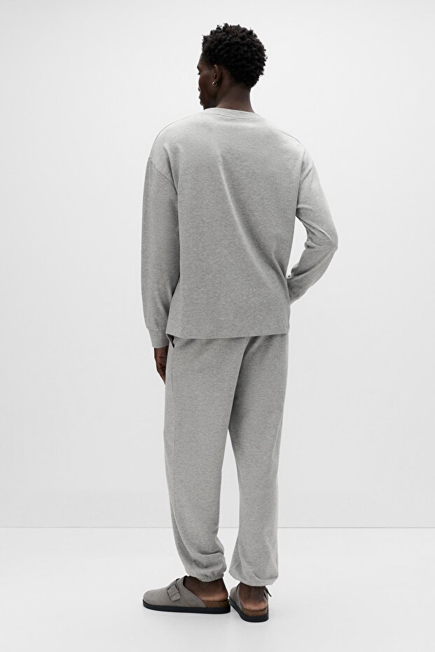 Logolu elastik belli pijama - 3