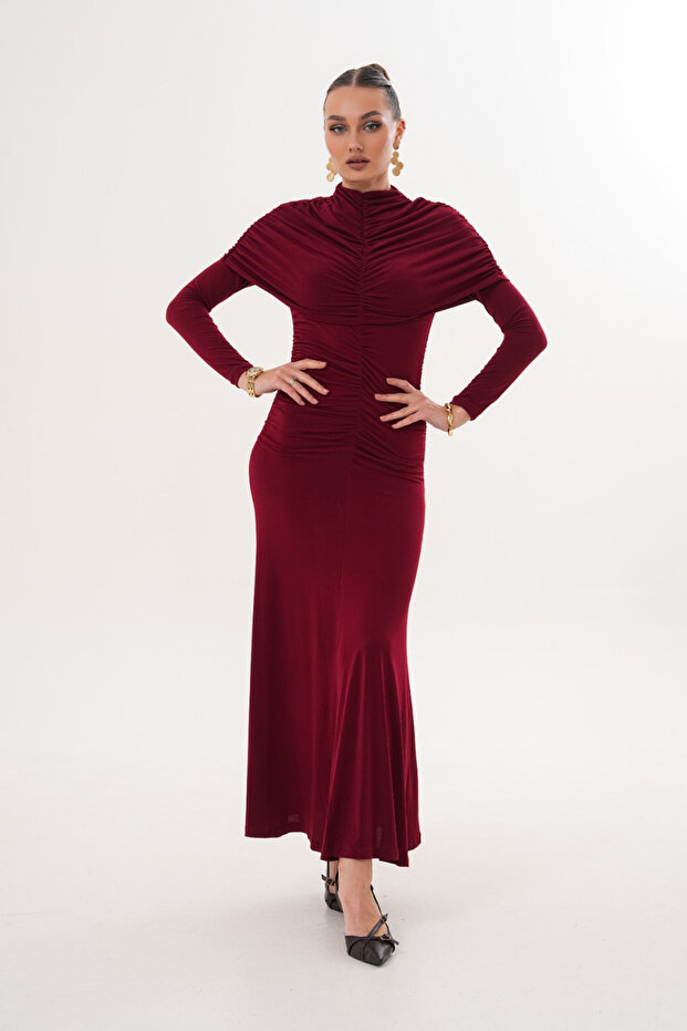 فستان ساندي برباط مع كاب - 2