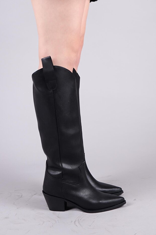 Μπότες KANDİ Cowboy Pull-On ΜΑΥΡΕΣ - 7