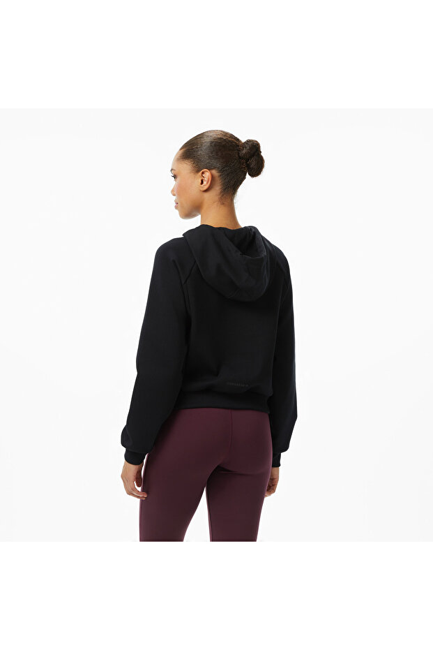 Kadın Siyah Sweatshirt - 2