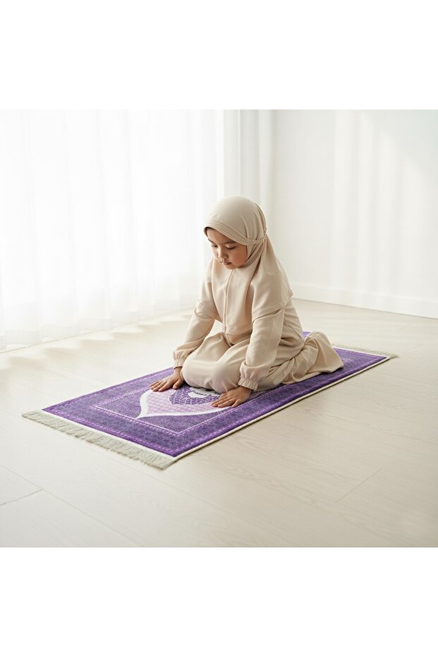 Compact Prayer Mat for Kids & Teens 50×100cm Compact Adult Prayer Rug for Mosque Narrow Janamaz