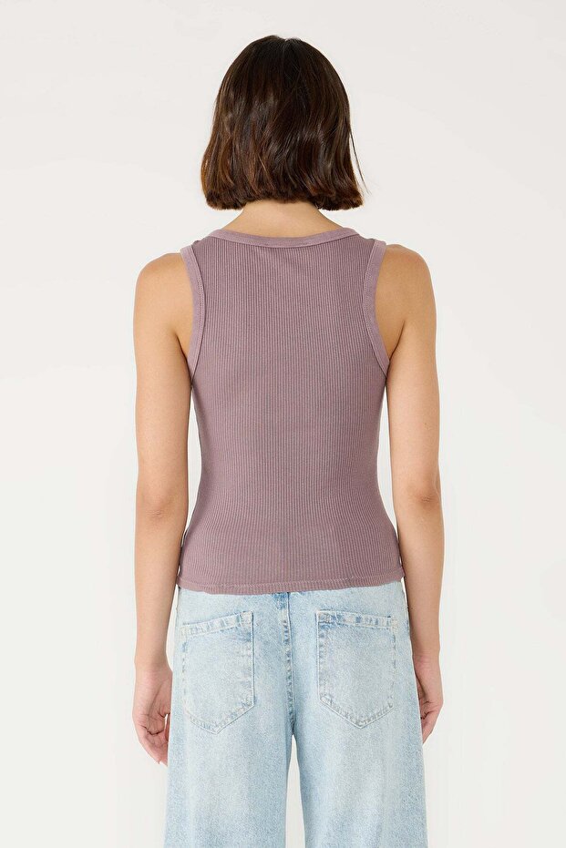 ärmellose Bluse - 4