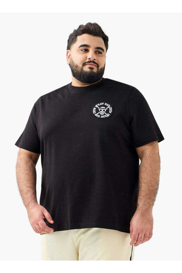 Men Regular Fit Crew Neck Short Sleeves One Piece Print T-shirt