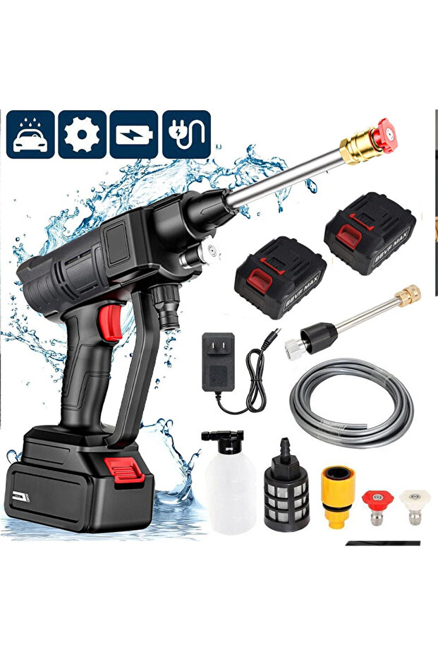 Cordless High-Pressure Portable Washer with 2 Batteries