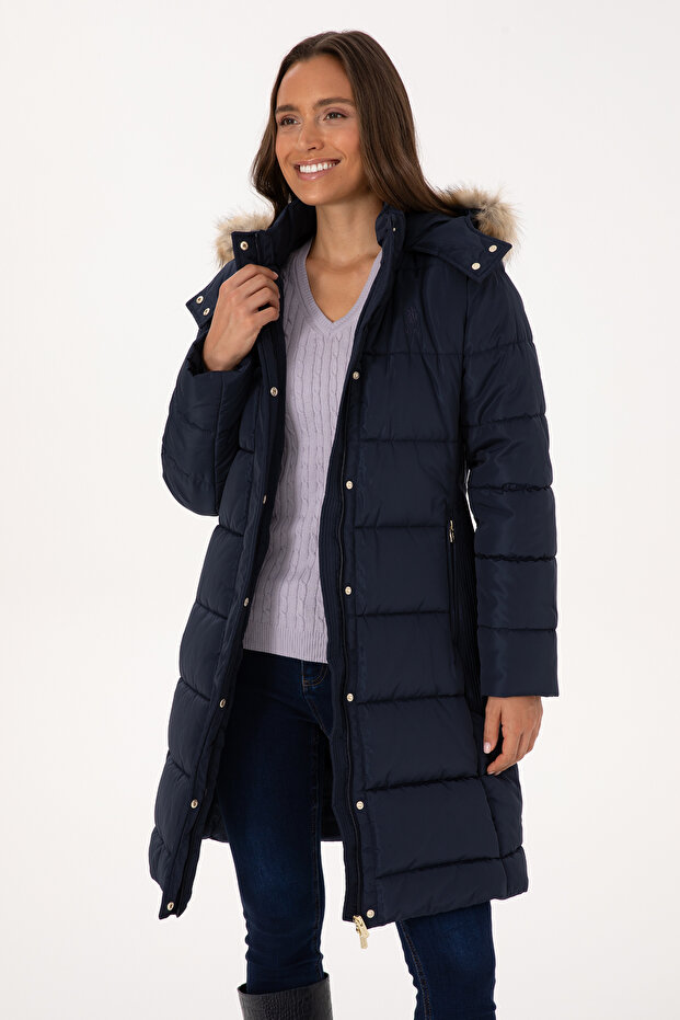 Women's Navy Blue Coat 50308001-Vr033