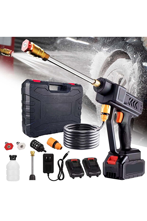 Portable 48V Cordless Pressure Washer with 2 Batteries