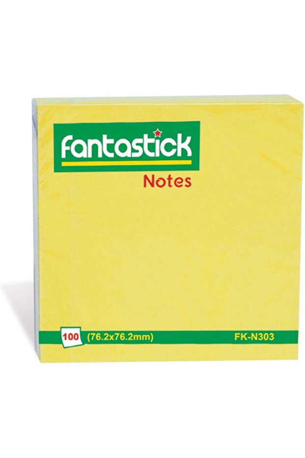 Post It Pad Sticky Notes, 7.6 cm x 7.6 cm, Yellow, FK-N303