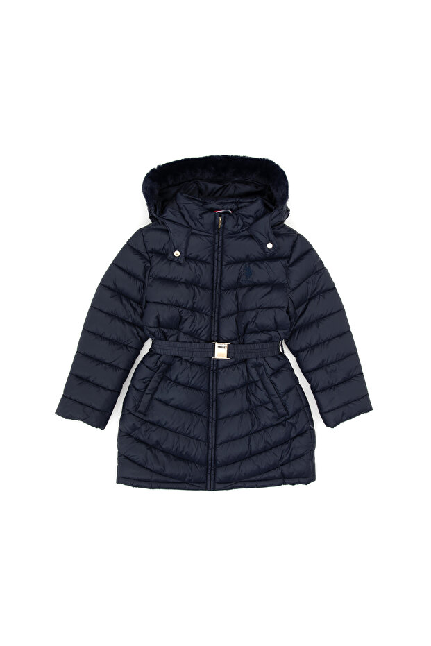 Girl's Navy Blue Coat 50313058-Vr033