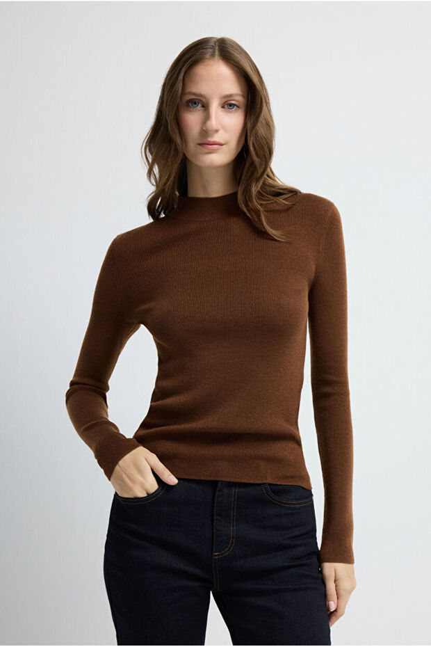 Simli Balıkçı Triko Kazak - 1