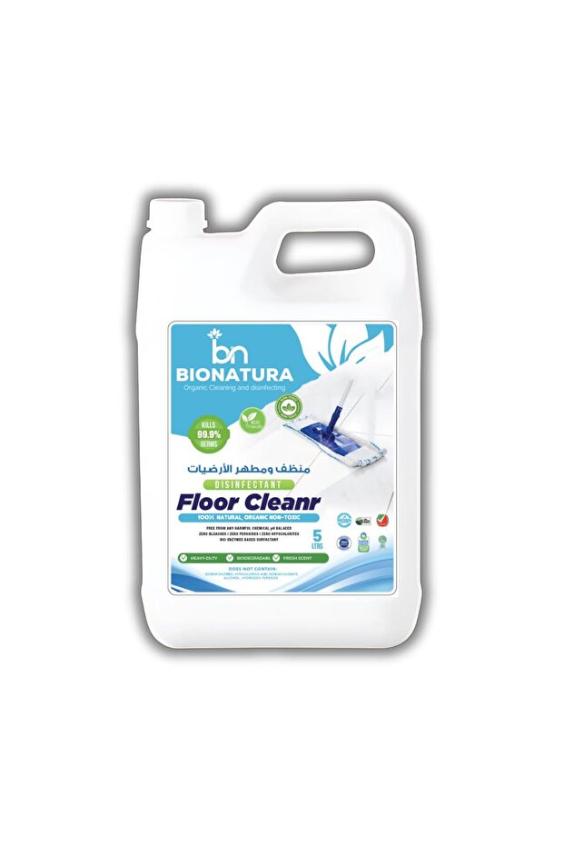 Organic Floor Cleaner, 5 Litres, Eco-Friendly Disinfectant, Fresh Scent