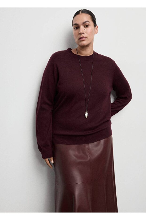 Yuvarlak yaka triko kazak - 7