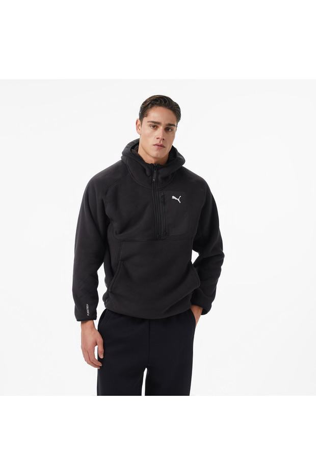 tech Half Zip Erkek Siyah Sweatshirt - 1