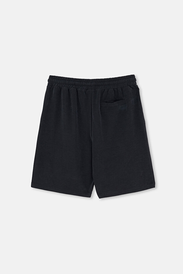 Siyah Cepli Bağcıklı Modal Pike Şort - 2