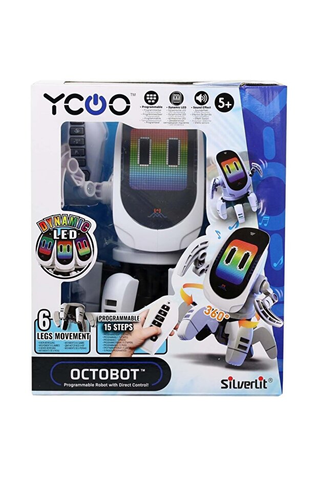 Sesli ve Işıklı Programlanabilir Octobot Robot - 7