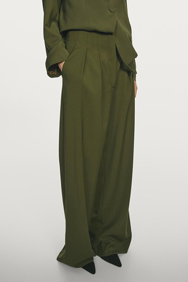 STUDIO - %100 yün pensli pantolon - 2