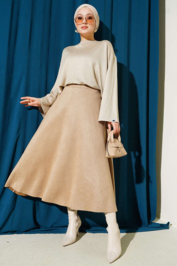 Bilek Armalı Basic Bluz Bisiklet Yaka - 2