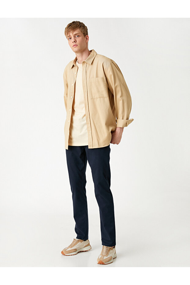 Linen Blend Chino Trousers