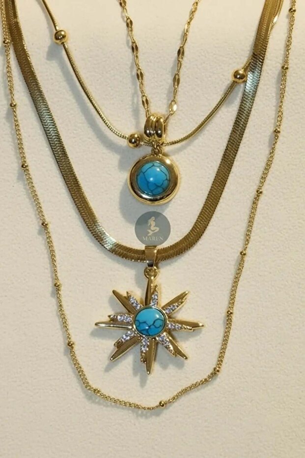 Çelik Çoklu Kolye - 4