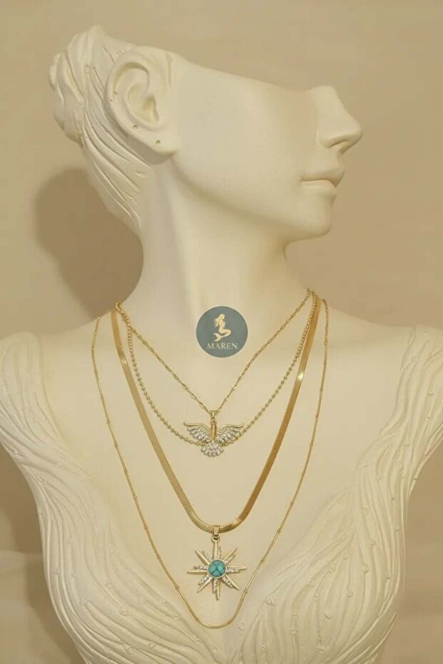 Çelik Çoklu Kolye - 3