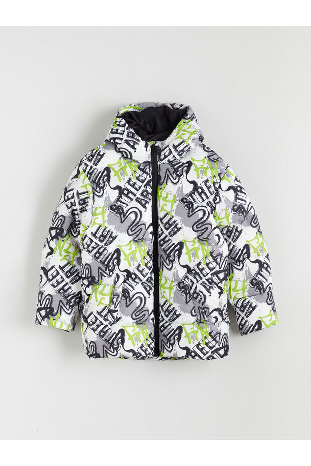 Two Mt Shop Quality Lcw Kids Black Hooded Boys' Inflatable Coat