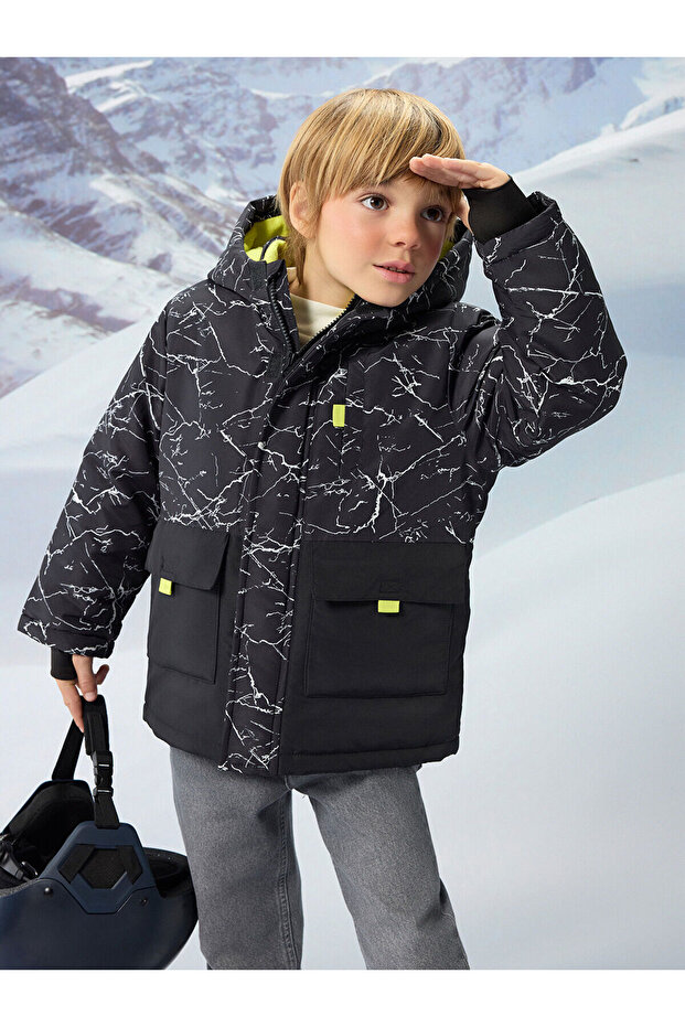 Ozmarka New Season Hooded Boys' Ski Jacket