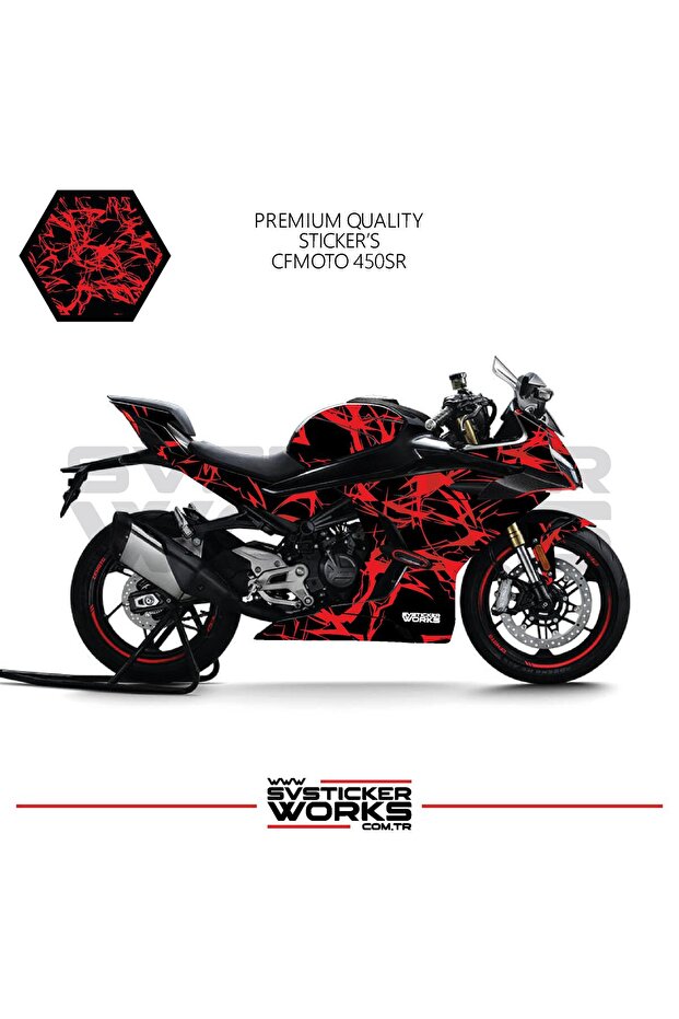 ملصق تغليف CFMOTO 450SR، طلاء واقي من البرق، طلاء للمحرك، طقم جاهز متوافق مع جميع السنوات