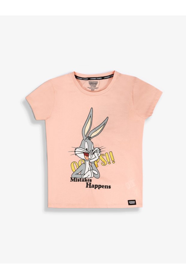 Graphic Print Round Neck Fashion T-shirt