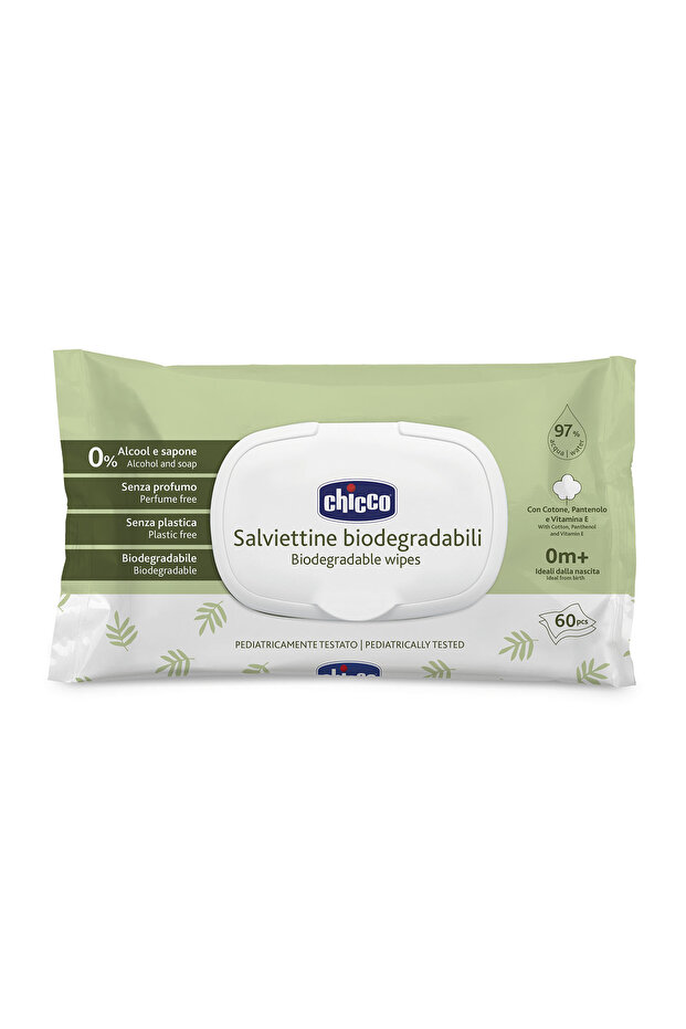 Biodegradable Wipes (60 Pcs with Flip Cover)