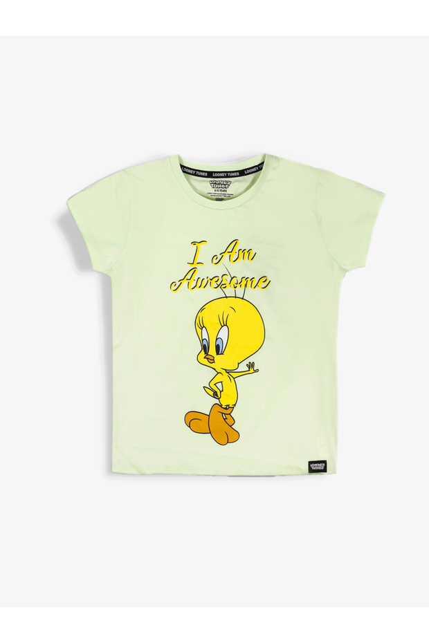 Graphic Print Round Neck Fashion T-shirt