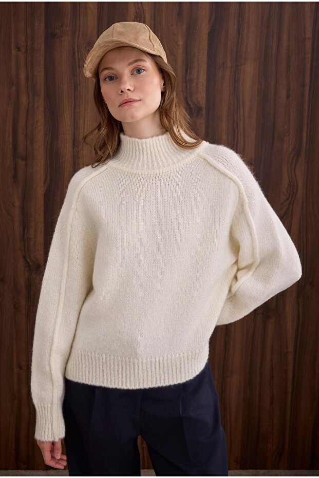 Pulover Alpaca Ecru - 2