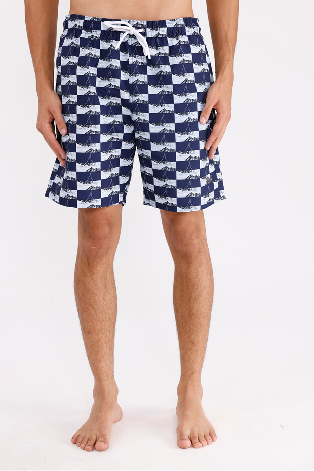 Palermo Digital Printing Quick Dry Comfortable Fit Adjustable Waist Pocket Swim Shorts