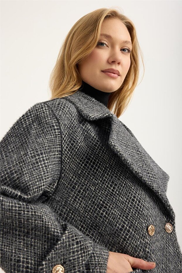 Çift Taraflı 2 Cepli Kaban - 4