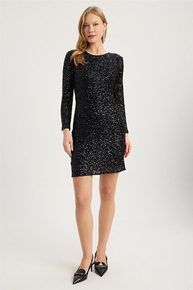 Full Payetli Elbise - 1