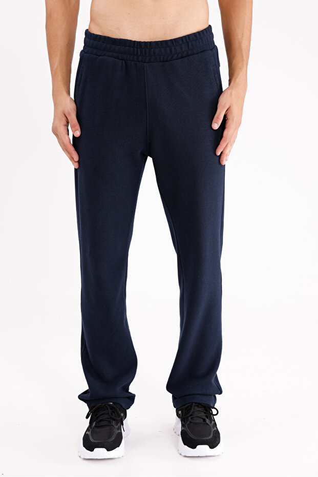 Thessaloniki Textured Flexible Waistband Comfortable Fit Side Pocket Elastic Cuffed Sweatpants
