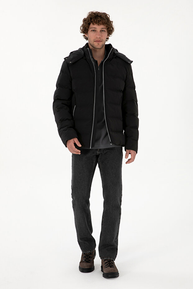 Erkek Siyah Mont 50312003-VR046 - 4