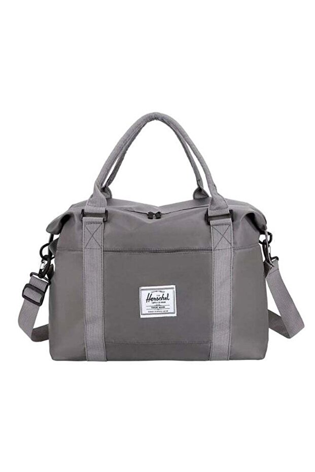 Solid Pattern Travel Bag Grey - 1