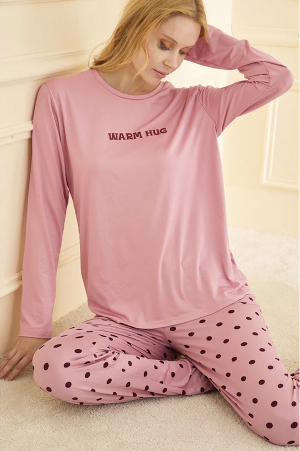 Women's Milan Fabric Pajama Set 50902-2392 Powder