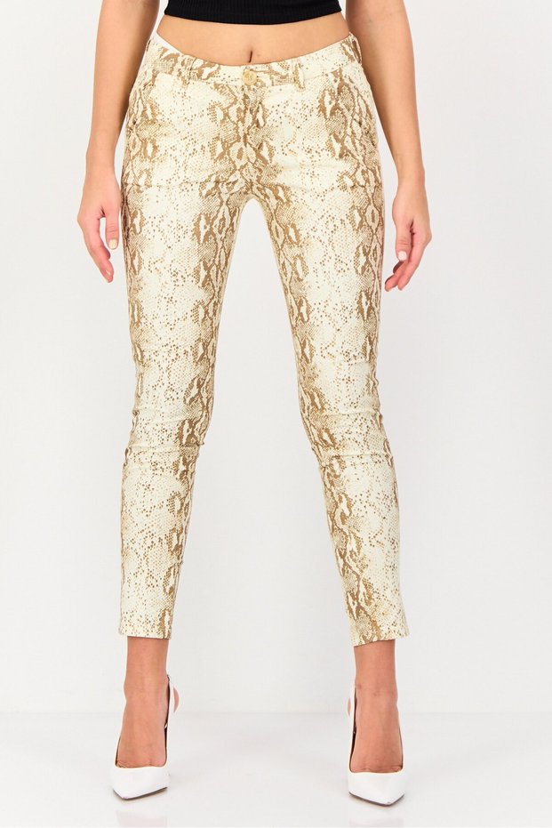 Women Regular Fit Animal Print Straight Leg Pants, Multicolor