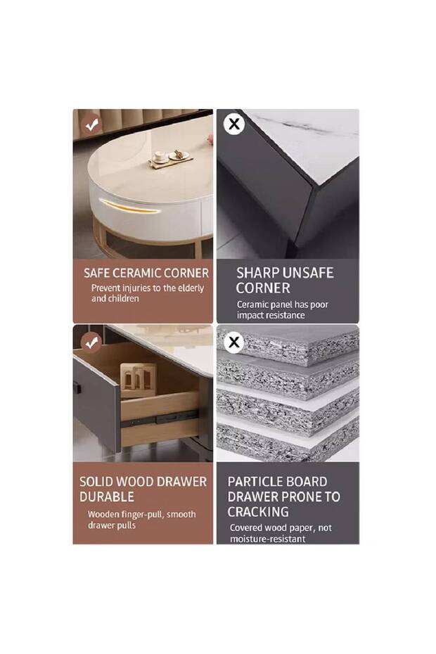 طاولة قهوة عصرية، طاولة جانبية للأريكة، طاولة نهائية، طاولة وجبات خفيفة - 4