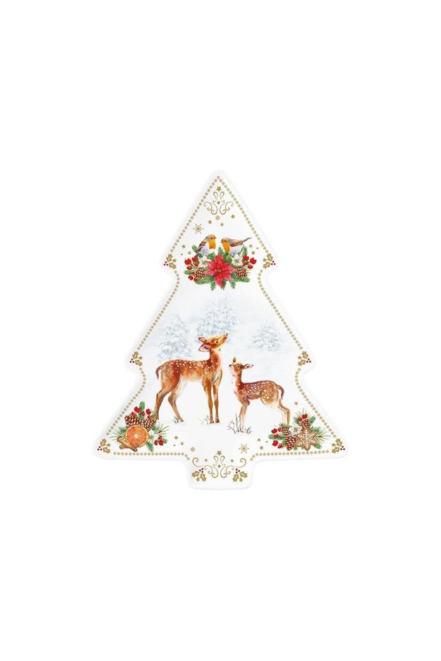 Porcelain presentation plate 20.5 x 25.5 cm