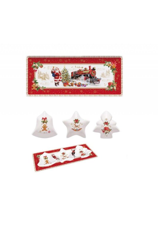 4 piece porcelain appetizer set 36 x 16 cm