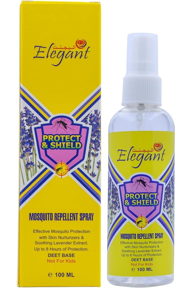 Elegant Mosquito & Tick Repellent Spray - 100ml – Lavender Extract – DEET based - 8H Protection